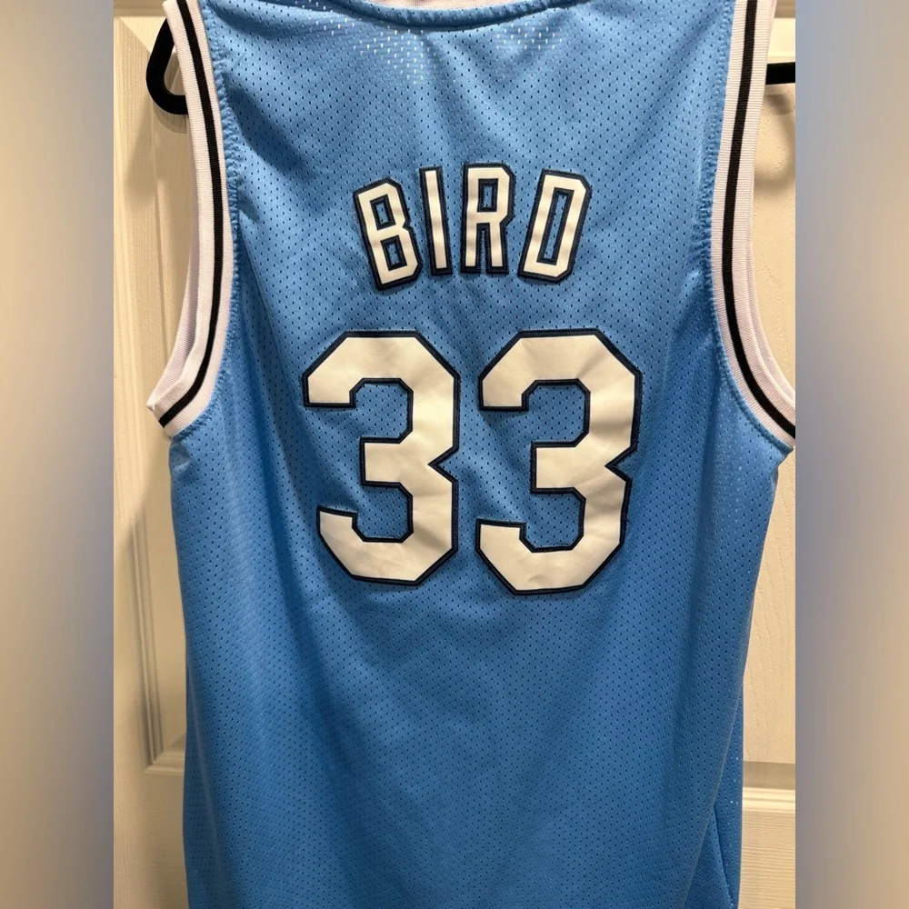 Nike Indiana State Larry Bird #33 Jersey Blue Mesh Size Large NCAA Basketball - Picture 9 of 9